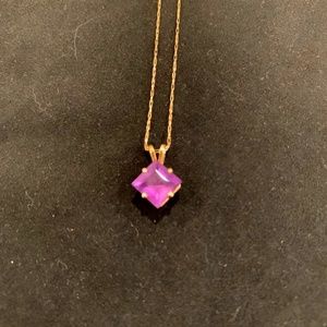 Gold Amethyst Necklace